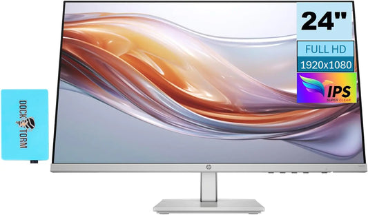 HP Series 5 524sh FHD 24" Monitor & Docztorm Hub Bundle